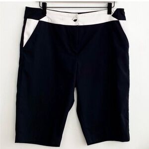 EP Pro Women’s Golf Shorts Black White Stretch 8. 11” inseam